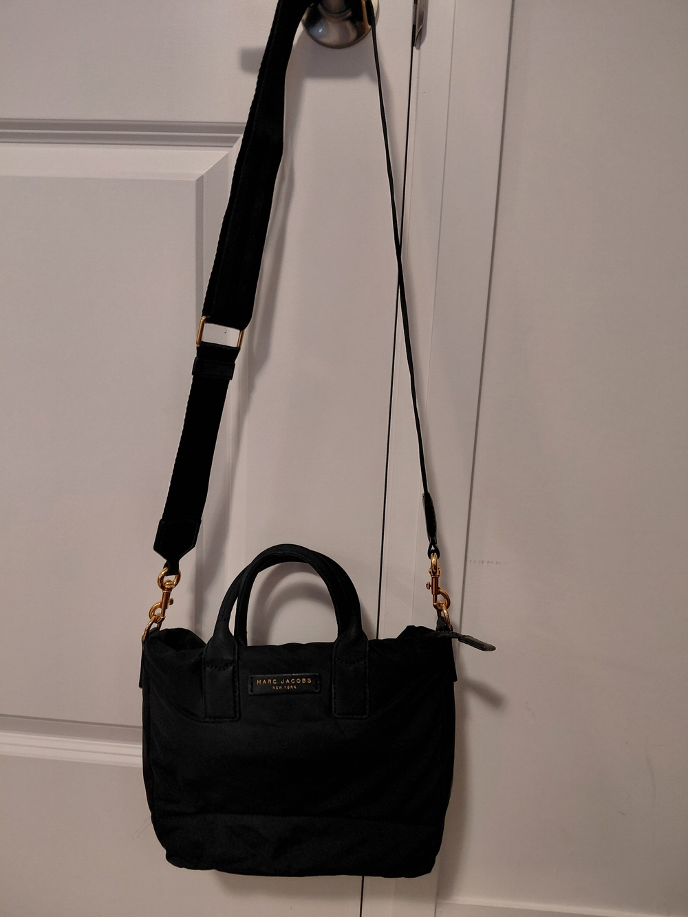 Marc Jacobs Black Nylon Crossbody Tote